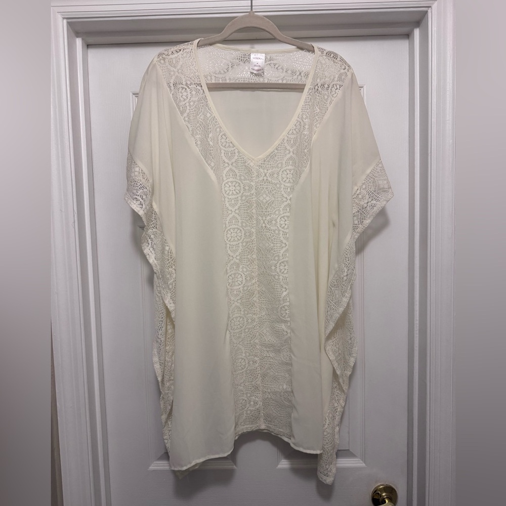 Lace V-Neck Cover Up